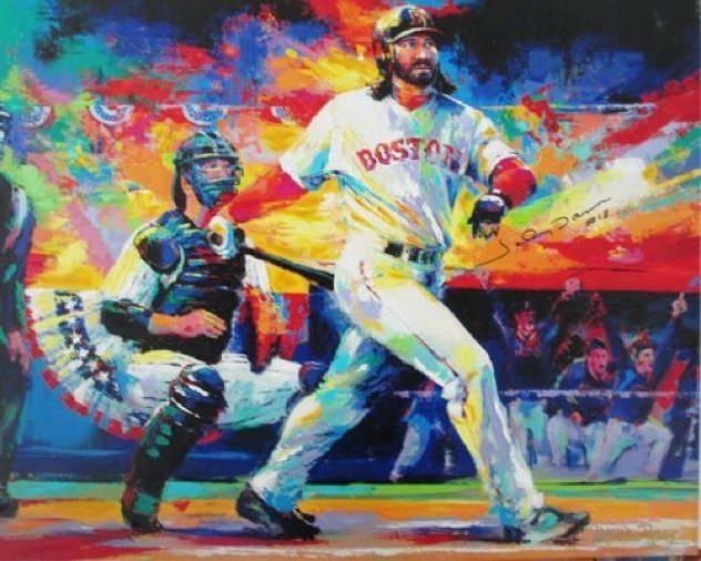 Johnny Damon Grand Slam Embellished 2005 Limited Edition Print by Malcolm Farley
