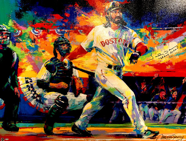 Johnny Damon Grand Slam 2005 Embellished Limited Edition Print by Malcolm Farley