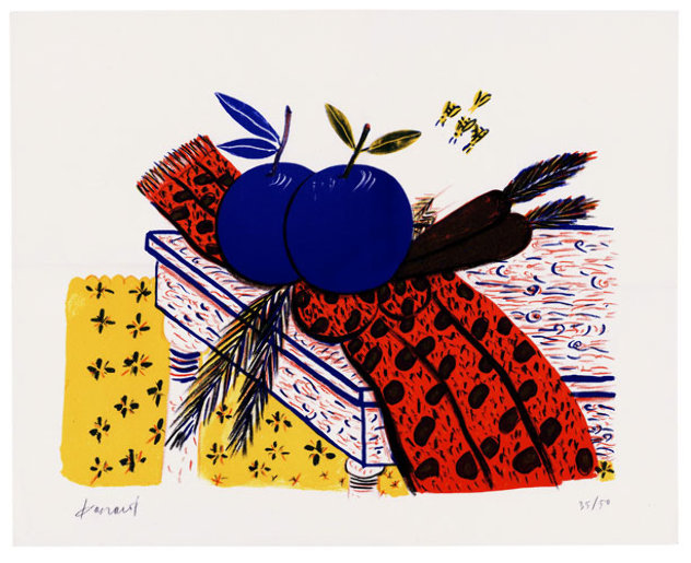 Still Life (Fruit, Scarf, and Bees) Limited Edition Print by Alexandre Fassianos