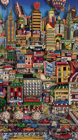 Movin' on Up to the Eastside  3-D 2000 - New York - NYC Limited Edition Print - Charles Fazzino