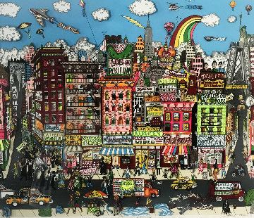 Dancing on Delancey 3-D 1990 Limited Edition Print - Charles Fazzino Dancing on Delancey 3-D 1990 Limited Edition Print - Charles Fazzino