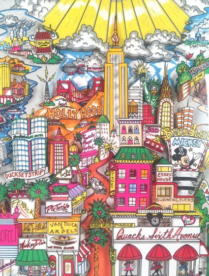 Mickey's World Tour 3-D 1996 Limited Edition Print by Charles Fazzino Mickey's World Tour 3-D 1996 Limited Edition Print by Charles Fazzino