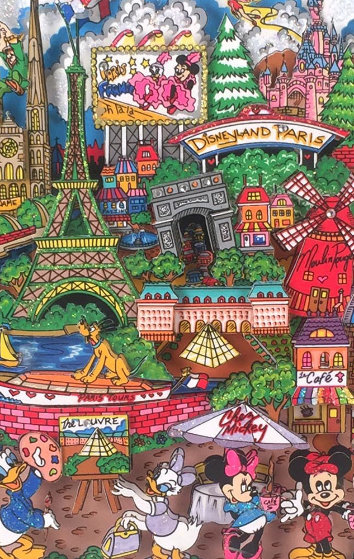 Disneyland Paris 3-D AP 1/25 Limited Edition Print by Charles Fazzino Disneyland Paris 3-D AP 1/25 Limited Edition Print by Charles Fazzino