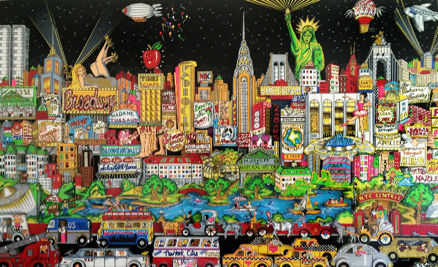 Good Evening New York 3-D  - NYC Limited Edition Print by Charles Fazzino