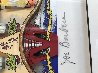 Flintstones Break Rock Vegas 1996 3-D Signed by Bill Hanna Limited Edition Print by Charles Fazzino - 3