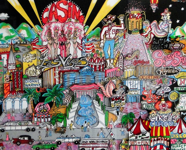Viva Las Vegas 1990 3-D Limited Edition Print by Charles Fazzino Viva Las Vegas 1990 3-D Limited Edition Print by Charles Fazzino