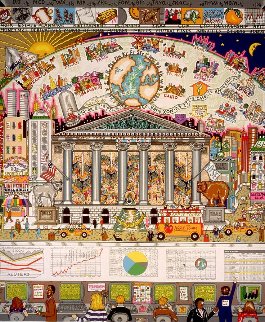 Another Day, Another Dollar 3 D 1997 Limited Edition Print - Charles Fazzino Another Day, Another Dollar 3 D 1997 Limited Edition Print - Charles Fazzino