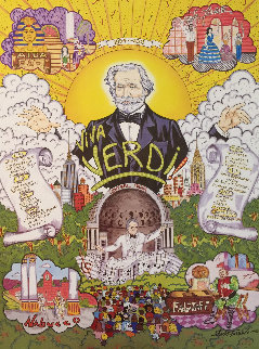 Viva Verdi: New York Grand Opera Co. Poster 1994 HS Limited Edition Print - Charles Fazzino Viva Verdi: New York Grand Opera Co. Poster 1994 HS Limited Edition Print - Charles Fazzino