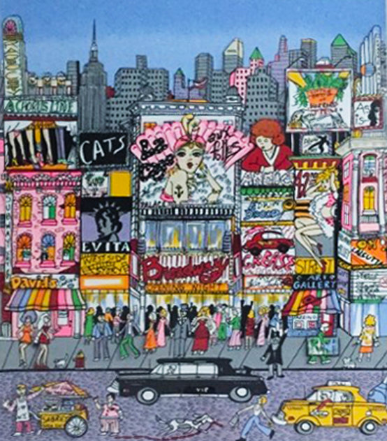 To Broadway... 3-D 1980 - New York - NYC Limited Edition Print by Charles Fazzino