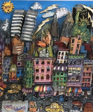 New York's Crackin Up 3-D 1992 - NYC Limited Edition Print - Charles Fazzino