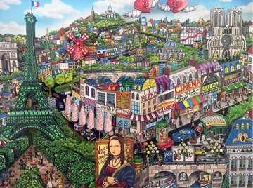Come Visit Me in Paris 3-D 2012 Limited Edition Print - Charles Fazzino