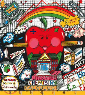 An Apple a Day Makes School OK 3-D 1997 Limited Edition Print - Charles Fazzino An Apple a Day Makes School OK 3-D 1997 Limited Edition Print - Charles Fazzino