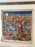 Getting Cheekie on the Queue in London's West End 2014 3-D Limited Edition Print by Charles Fazzino - 1 Getting Cheekie on the Queue in London's West End 2014 3-D Limited Edition Print by Charles Fazzino - 1