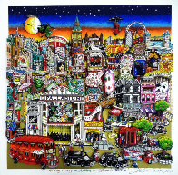 Getting Cheekie on the Queue in London's West End 2014 3-D Limited Edition Print by Charles Fazzino - 0 Getting Cheekie on the Queue in London's West End 2014 3-D Limited Edition Print by Charles Fazzino - 0