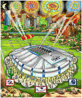 Patriots Suberbowl XLIX (Arizona) 2014 Limited Edition Print - Charles Fazzino