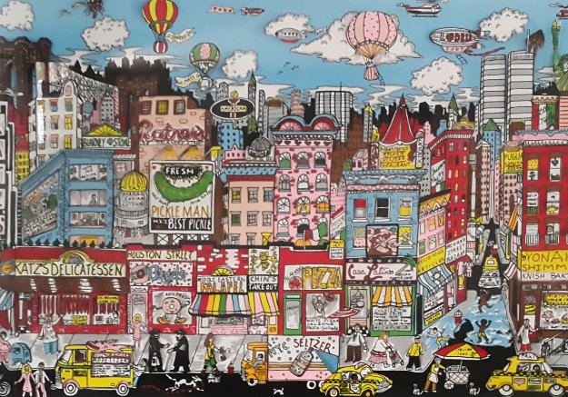 Crossing Houston Street 3-D 1989 Limited Edition Print by Charles Fazzino Crossing Houston Street 3-D 1989 Limited Edition Print by Charles Fazzino