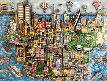 World Loves NYC 3-D 1998 Limited Edition Print - Charles Fazzino World Loves NYC 3-D 1998 Limited Edition Print - Charles Fazzino
