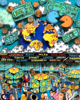 Money Talks 3-D Limited Edition Print - Charles Fazzino Money Talks 3-D Limited Edition Print - Charles Fazzino
