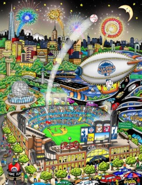 All Star Game At Citi Field 3-D 2013 Limited Edition Print by Charles Fazzino