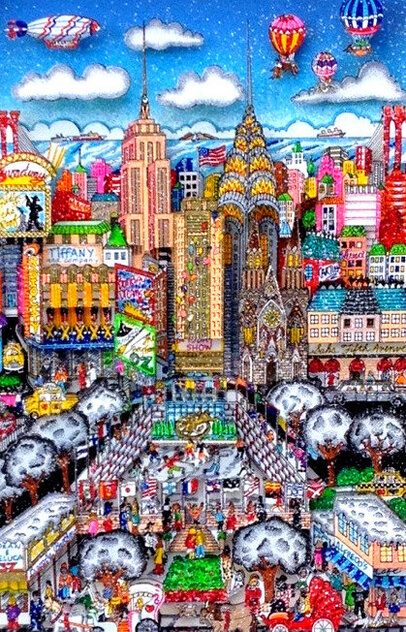 Yea...It's a N.Y. Snow Day 3-D - New York, NYC Limited Edition Print by Charles Fazzino