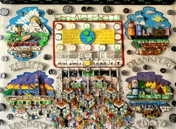 Money Makes the World Go Round 3-D Limited Edition Print - Charles Fazzino Money Makes the World Go Round 3-D Limited Edition Print - Charles Fazzino