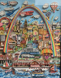 Meet Me in St. Louis 3-D original 1996 31x24 Original Painting - Charles Fazzino