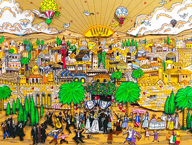 Wedding in Jerusalem 3-D 1994 - Israel Limited Edition Print by Charles Fazzino