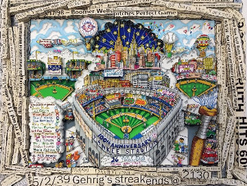 Yankees Deluxe Celebration 100 Years 3-D 2003 Limited Edition Print - Charles Fazzino Yankees Deluxe Celebration 100 Years 3-D 2003 Limited Edition Print - Charles Fazzino