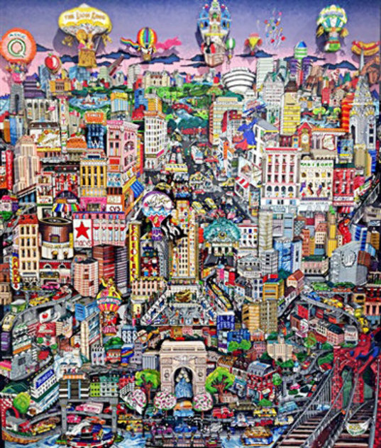 Manhattan Will Make You Feel Brand New, Broadway Will Inspire You 3-D Limited Edition Print by Charles Fazzino