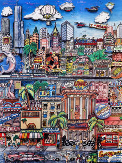 Miami Heat 3-D Signed Twice w Drawing Limited Edition Print - Charles Fazzino Miami Heat 3-D Signed Twice w Drawing Limited Edition Print - Charles Fazzino
