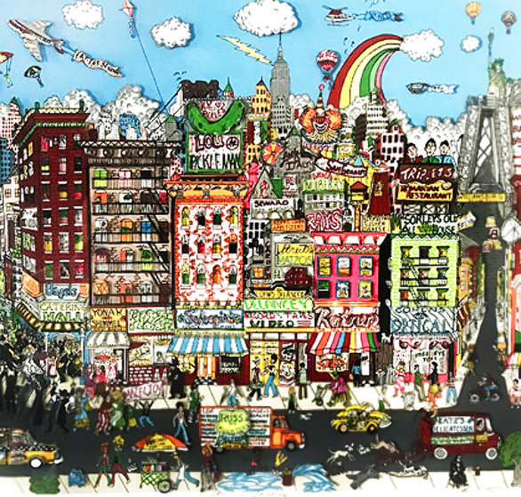 Charles Fazzino, Dancing on Delancey 3-D 1990, serigraph by