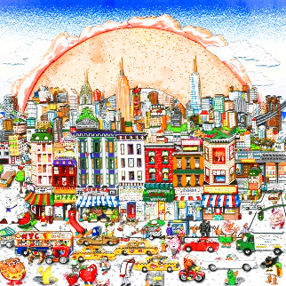 Get a Taste of the World in NYC 3-D 2015 Limited Edition Print - Charles Fazzino Get a Taste of the World in NYC 3-D 2015 Limited Edition Print - Charles Fazzino