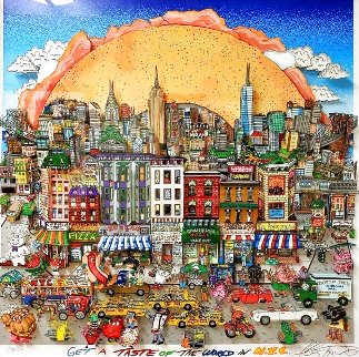 Get a Taste of the World in NYC 2015 3-D Limited Edition Print - Charles Fazzino Get a Taste of the World in NYC 2015 3-D Limited Edition Print - Charles Fazzino