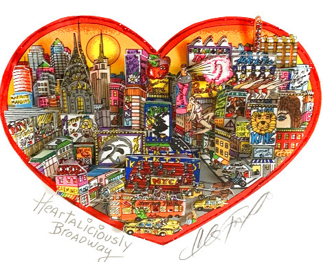 Heartaliciously Broadway 3-D - New York Limited Edition Print - Charles Fazzino