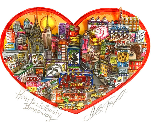 Heartaliciously Broadway 3-D - New York Limited Edition Print by Charles Fazzino