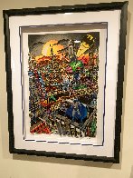 Batman Rules the Night, and Superman Saves the Day, Set of 2 Prints 2016 3-D w Crystals Limited Edition Print by Charles Fazzino - 2