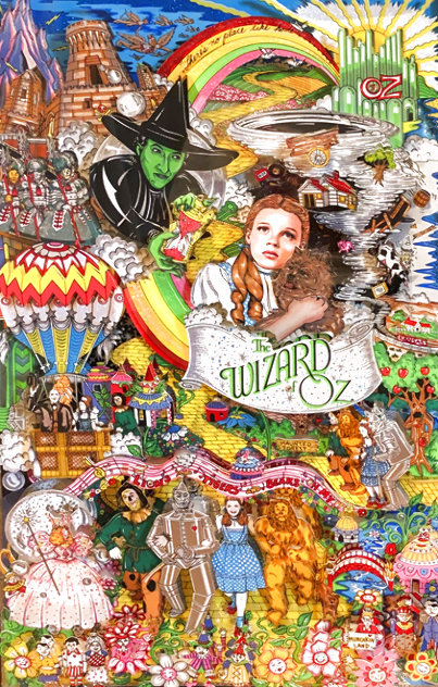 Wizard of Oz 3-D 1988 - Ruby Slippers - With Crystals Limited Edition Print by Charles Fazzino