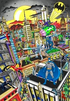 Batman Rules the Night 3-D PR Limited Edition Print - Charles Fazzino Batman Rules the Night 3-D PR Limited Edition Print - Charles Fazzino