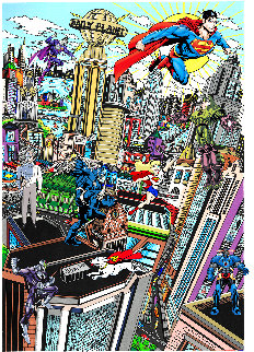 Superman Saves the Day 3-D Limited Edition Print - Charles Fazzino
