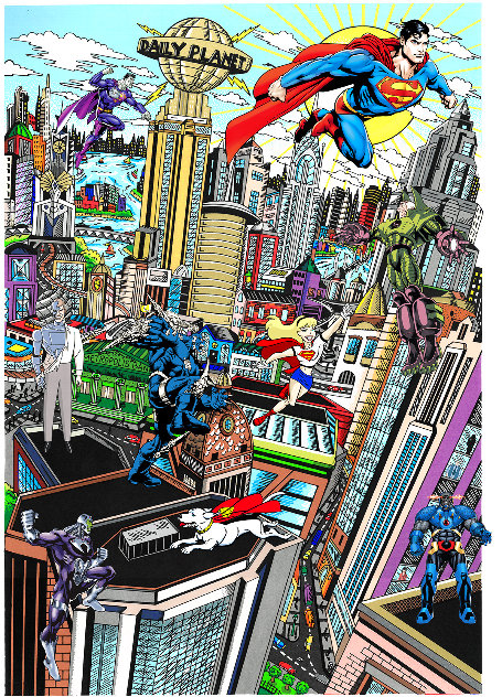 Superman Saves the Day 3-D Limited Edition Print by Charles Fazzino