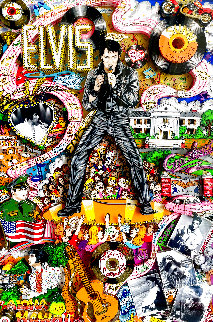 Remembering Elvis 3-D Deluxe w/ Remarque Limited Edition Print - Charles Fazzino