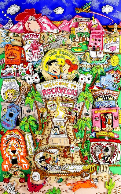 Flintstones Welcome to Rock Vegas 3-D Lithograph - HS by Animators
