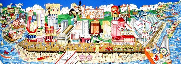 That Weekend at the Jersey Shore 3-D Serigraph 14x37 by Charles