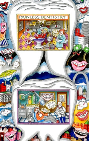 Tooth Story Building 3-D 2006 - Huge Limited Edition Print - Charles Fazzino