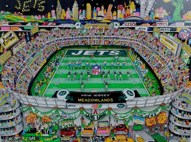 New Jersey Meadowlands 3-D DX 2000 - Black Paper Limited Edition Print by Charles Fazzino New Jersey Meadowlands 3-D DX 2000 - Black Paper Limited Edition Print by Charles Fazzino
