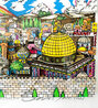 Rainbow Over Jerusalem 3-D Limited Edition Print by Charles Fazzino - 2