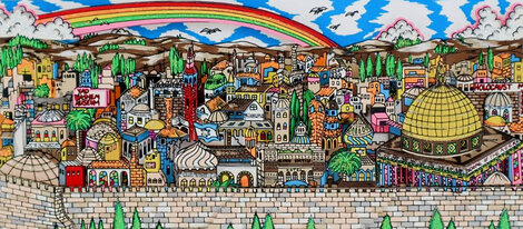 Rainbow Over Jerusalem 3-D Limited Edition Print - Charles Fazzino