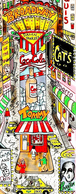B-Way 3-D 1994 - New York - NYC Limited Edition Print by Charles Fazzino