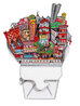 Chow Down in Chinatown 3-D 2001 - New York - NYC - Signed Twice Limited Edition Print by Charles Fazzino - 0 Chow Down in Chinatown 3-D 2001 - New York - NYC - Signed Twice Limited Edition Print by Charles Fazzino - 0