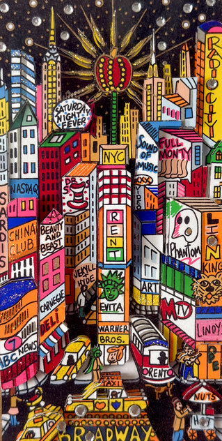 パディタン 　Charles Fazzino Baby, It's Broadway DX 2001 Limited Edition 3-D Mixed Media